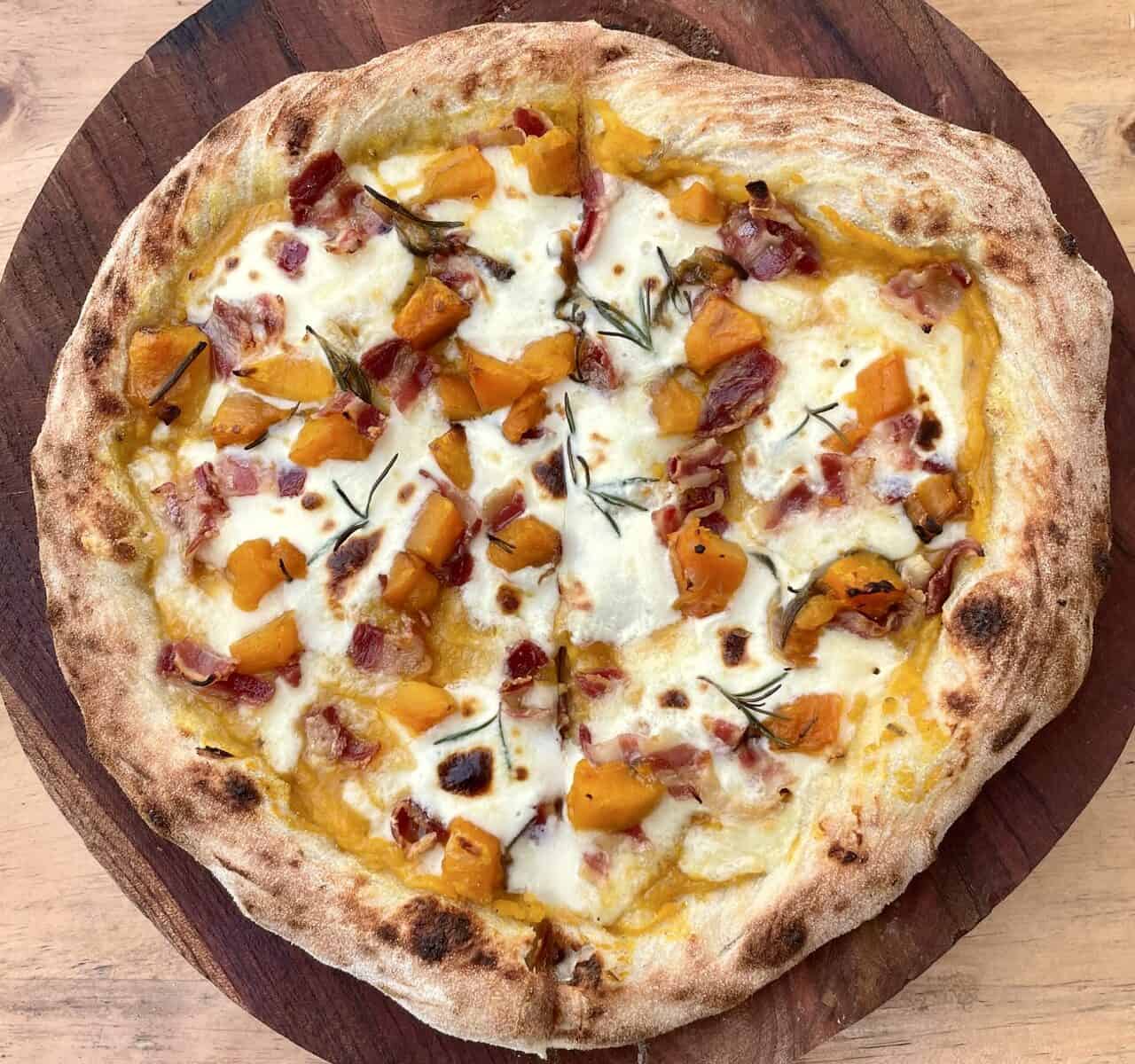 Trick or Treat Butternut Goat Cheese Pizza